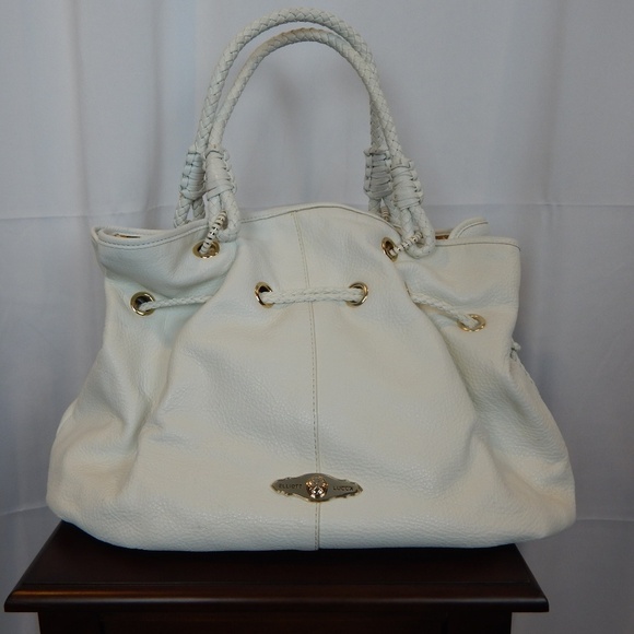 Elliott Lucca Handbags - Elliott Lucca Large White Leather Handbag